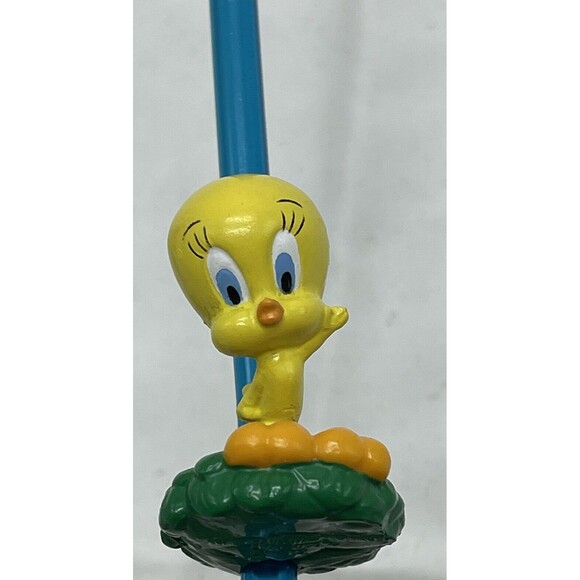 VINTAGE APPLAUSE TWEETY BIRD SLIP SIPPER STRAW LOONEY TUNES 1990’s - Picture 3 of 7